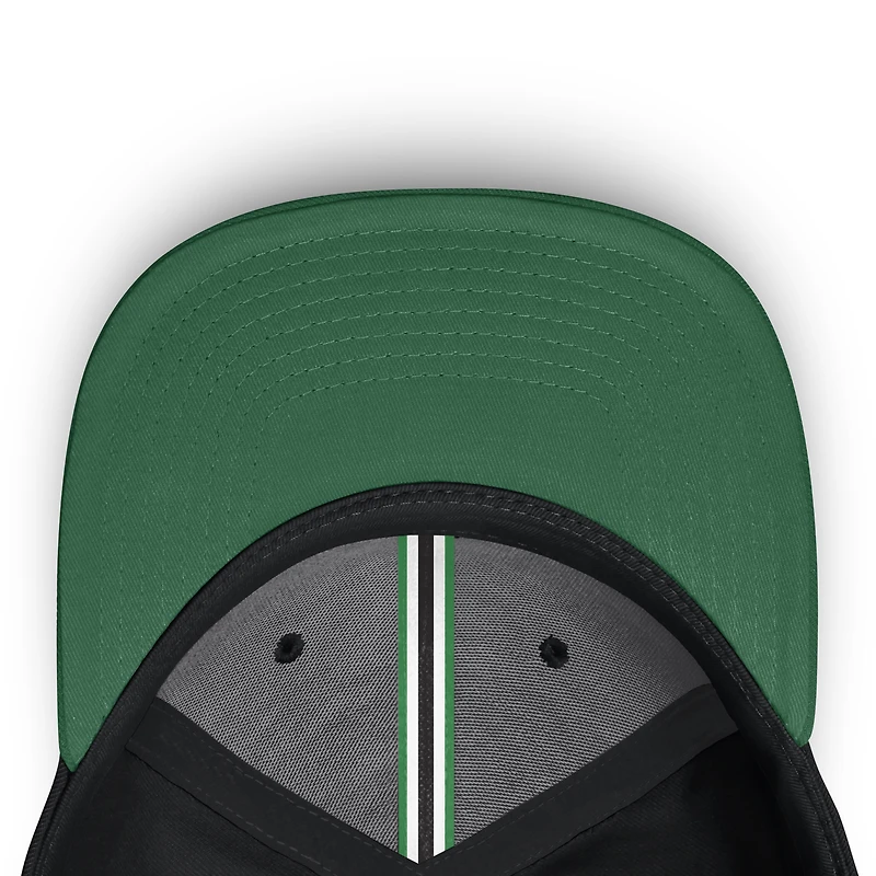 Casquette Fanatics noire et verte Dallas Stars Flex Fit pour homme