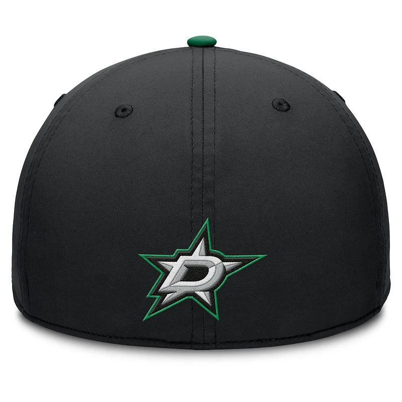 Men's Fanatics Black/Kelly Green Dallas Stars Authentic Pro Rink Team Code Flex Hat