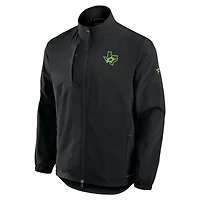 Veste d'entraîneur authentique noire Fanatics Dallas Stars pour homme, entièrement zippée