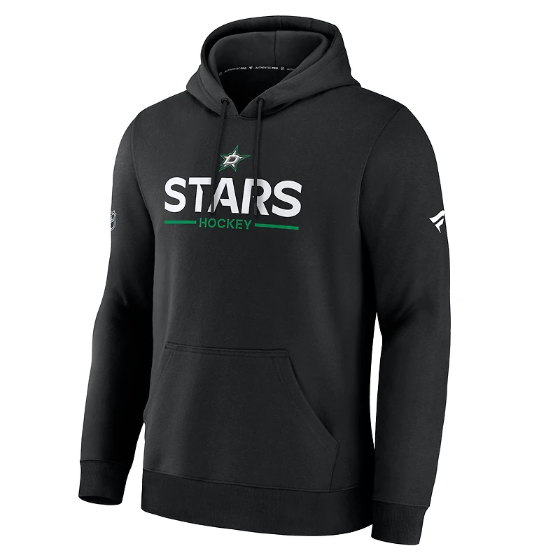 Men's Fanatics Black Dallas Stars Authentic Pro Primary Hoodie