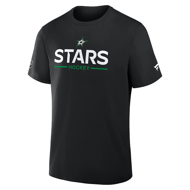 Men's Fanatics Black Dallas Stars Authentic Pro Primary T-Shirt