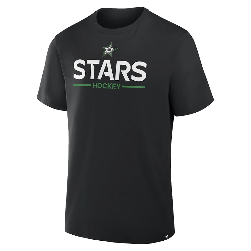 Men's Fanatics Black Dallas Stars Authentic Pro Primary T-Shirt