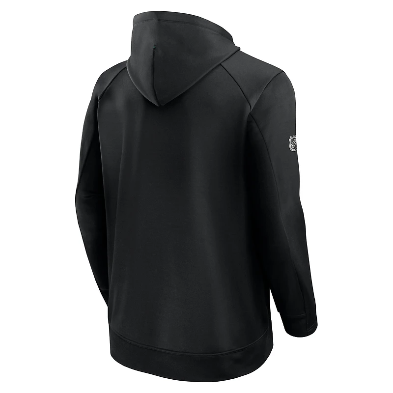 Men's Fanatics  Black Dallas Stars Authentic Pro Rink Fleece Pullover Hoodie