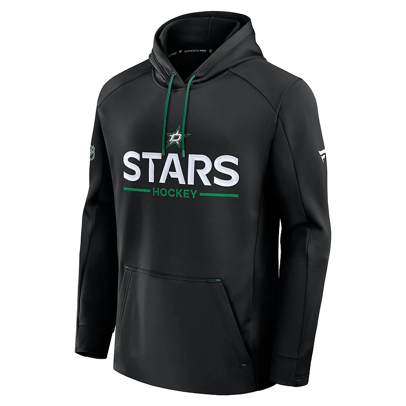 Men's Fanatics Black Dallas Stars Authentic Pro Rink Hoodie