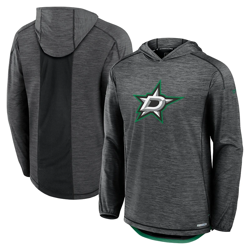 Men's Fanatics Black Dallas Stars Authentic Pro Rink Lightweight Pullover Hoodie