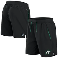 Short de performance authentique Pro Rink Fanatics noir pour homme des Dallas Stars