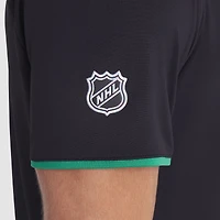 Men's Fanatics Black Dallas Stars Authentic Pro Rink Raglan Polo
