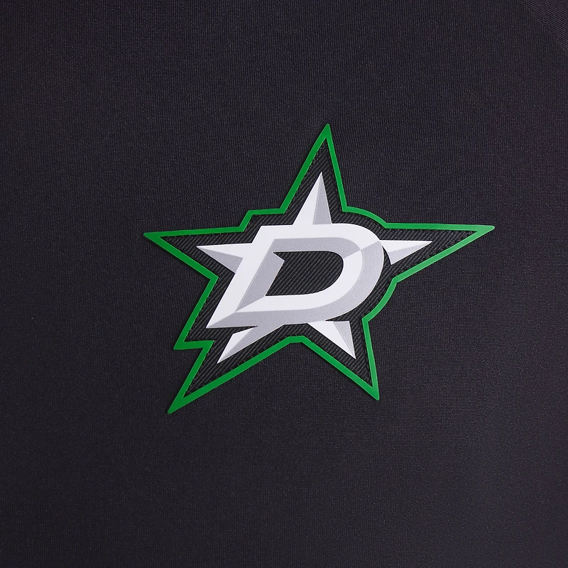 Polo raglan authentique Pro Rink Fanatics noir pour homme des Dallas Stars