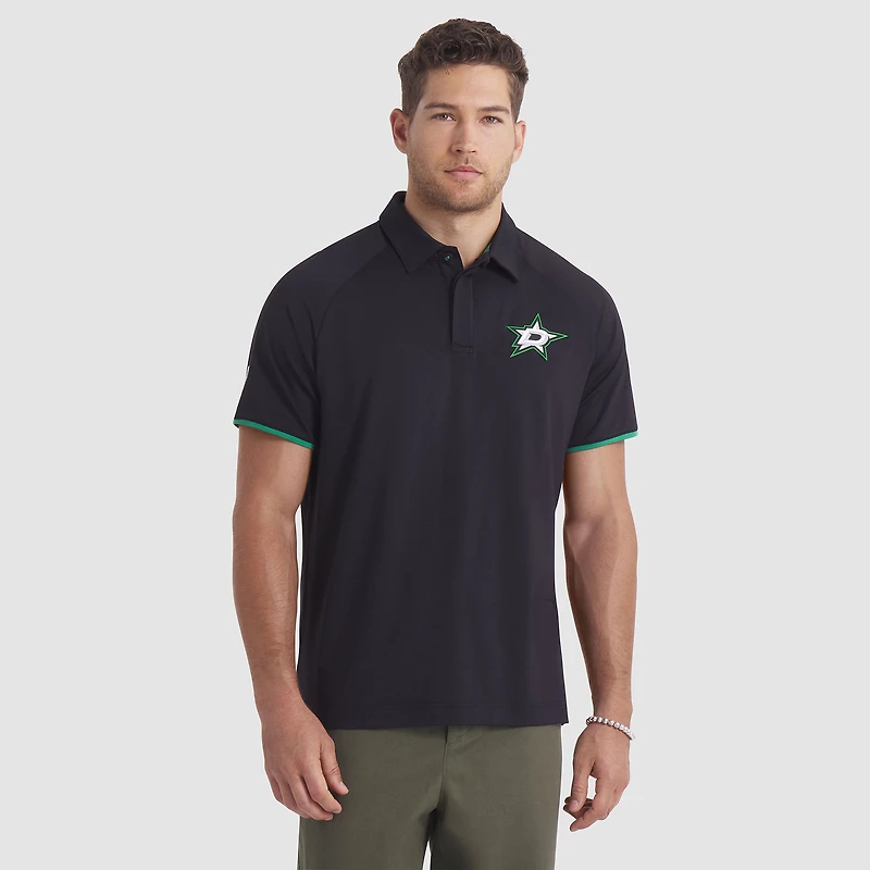 Polo raglan authentique Pro Rink Fanatics noir pour homme des Dallas Stars