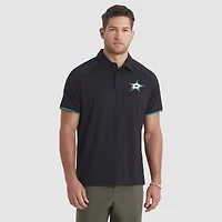 Polo raglan authentique Pro Rink Fanatics noir pour homme des Dallas Stars
