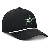 Men's Fanatics Black Dallas Stars Authentic Pro Rink Roper A-Frame Adjustable Hat