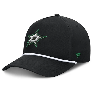 Casquette ajustable en forme de A authentique Pro Rink Roper des Dallas Stars Fanatics pour homme, noire