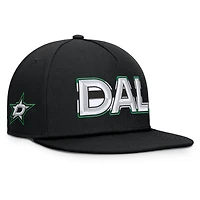 Casquette snapback authentique noire Dallas Stars Pro Rink Team Code Fanatics pour homme