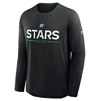 T-shirt à manches longues Fanatics noir authentique Dallas Stars Pro Rink Tech pour homme