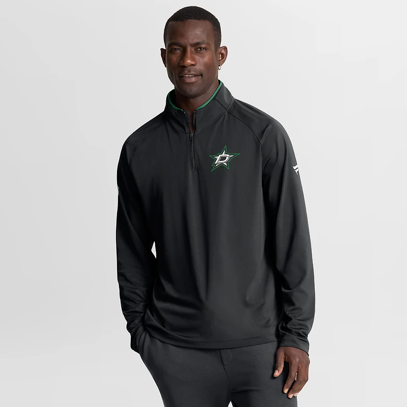 Men's Fanatics Black Dallas Stars Authentic Pro Rink Training Quarter-Zip Pullover