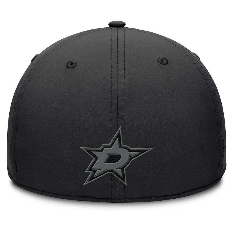 Casquette Fanatics noire authentique pour homme des Dallas Stars, équipe de route professionnelle, Code Flex
