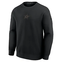 Men's Fanatics Black Dallas Stars Authentic Pro Road Tri-Blend Sweatshirt