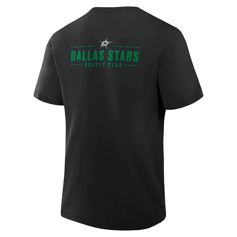 T-shirt Fanatics Black Dallas Stars Crash The Net Legacy pour homme
