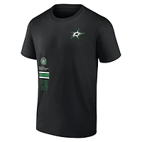 T-shirt noir Fanatics pour hommes, les Stars de Dallas représentent