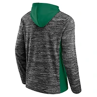 Men's Fanatics Charcoal/Kelly Green Dallas Stars Instant Replay Space-Dye Pullover Hoodie