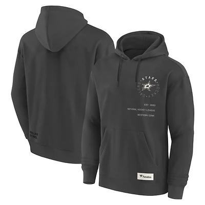Sweat à capuche Fanatics Anthracite Dallas Stars Future Ground Info pour homme