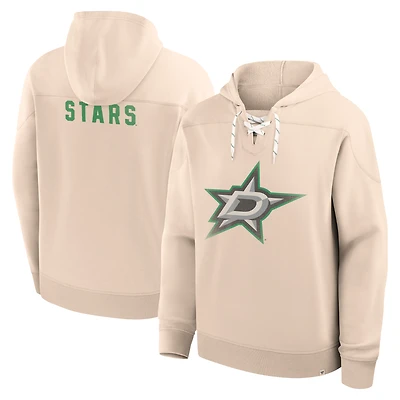 Sweat à capuche vintage crème Dallas Stars Fanatics pour hommes