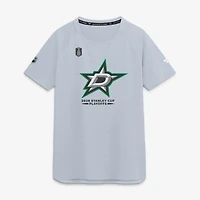 T-shirt authentique de performance professionnelle Fanatics gris Dallas Stars, séries éliminatoires la Coupe Stanley 2026, pour homme