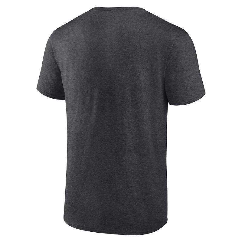 T-shirt Fanatics Heather Charcoal Authentic Pro Secondary Logo pour homme des Dallas Stars