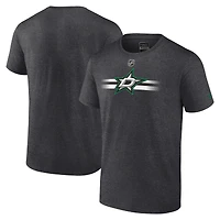 T-shirt Fanatics Heather Charcoal Authentic Pro Secondary Logo pour homme des Dallas Stars