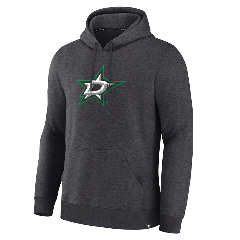 Sweat à capuche essentiel Fanatics Heather Charcoal Dallas Stars pour homme