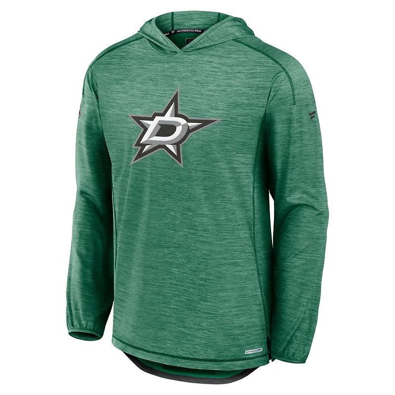 Sweat à capuche authentique Pro Rink des Dallas Stars pour homme Fanatics Heather Kelly Green