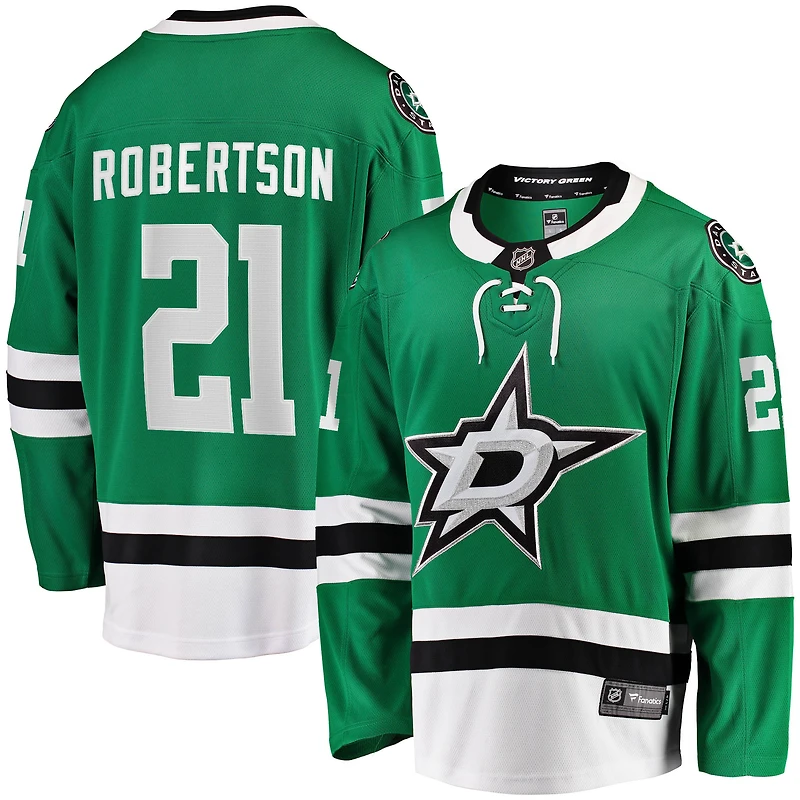 Fanatics pour hommes Jason Robertson Kelly Green Dallas Stars Home Breakaway Replica Maillot