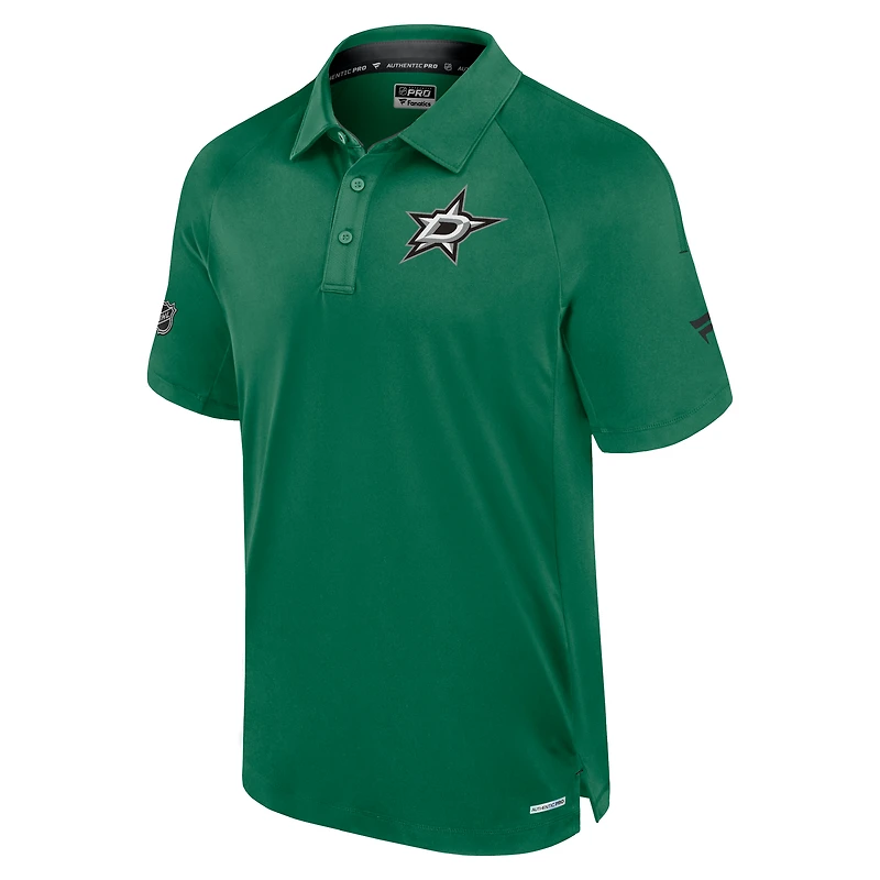 Polo raglan authentique Pro Rink Kelly Green des Dallas Stars pour homme
