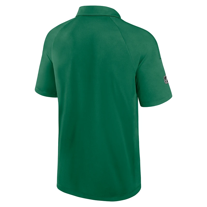 Polo raglan authentique Pro Rink Kelly Green des Dallas Stars pour homme