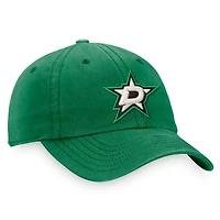 Casquette réglable avec logo principal Fanatics Kelly Green Dallas Stars Core pour hommes