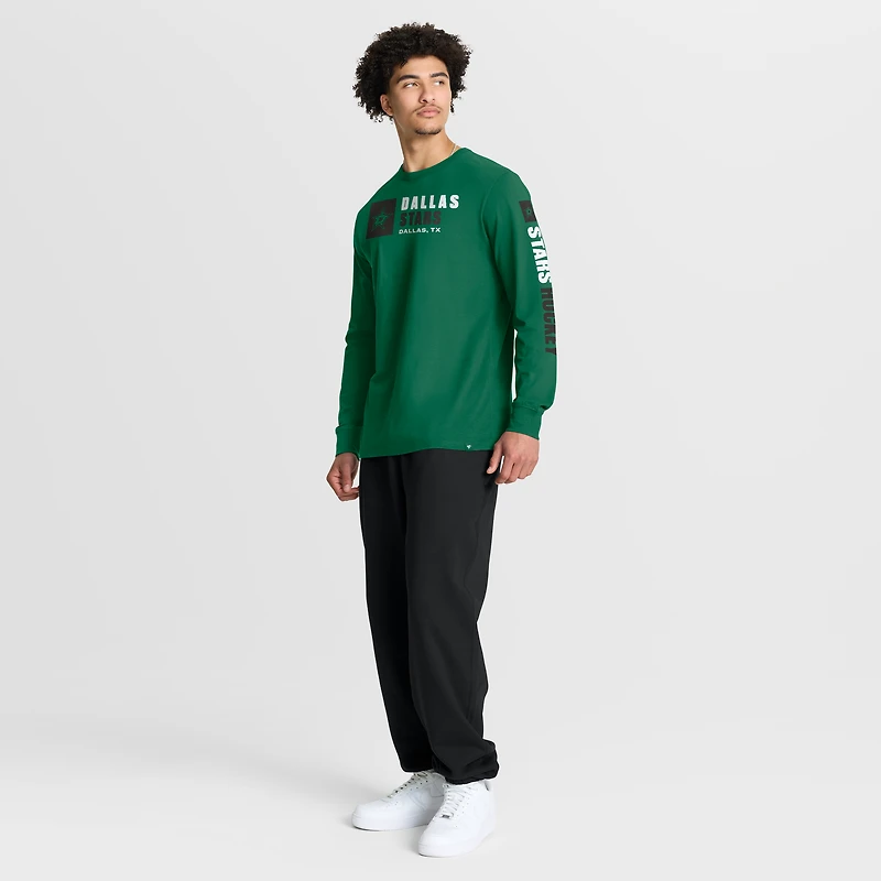 Men's Fanatics Kelly Green Dallas Stars Goal Crease Legacy Long Sleeve T-Shirt
