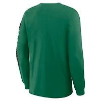 Men's Fanatics Kelly Green Dallas Stars Goal Crease Legacy Long Sleeve T-Shirt