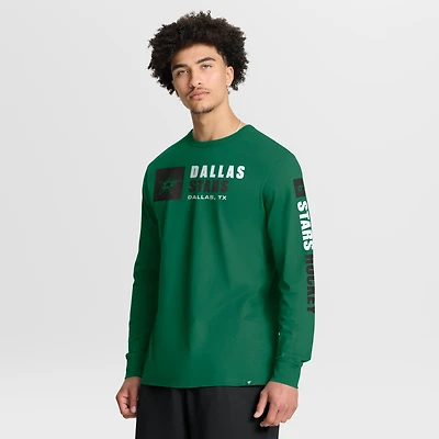 Men's Fanatics Kelly Green Dallas Stars Goal Crease Legacy Long Sleeve T-Shirt