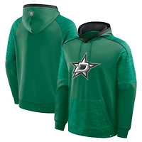 Sweat à capuche Fanatics vert Kelly pour homme, modèle gardien de but/défenseur des Dallas Stars.
