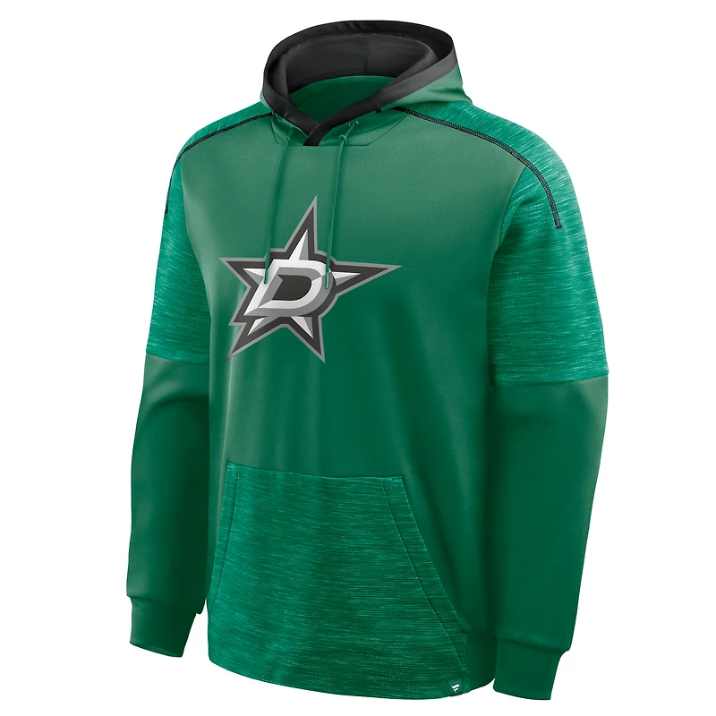 Sweat à capuche raglan vert Kelly pour homme, modèle Green, Dallas Stars, gardien de but/défenseur.