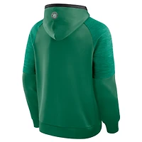 Men's Fanatics Kelly Green Dallas Stars Goaltender Defender Raglan Pullover Hoodie