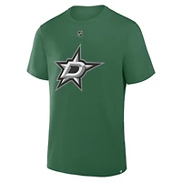 T-shirt authentique Fanatics Mikko Rantanen vert Dallas Stars avec nom et numéro superposés
