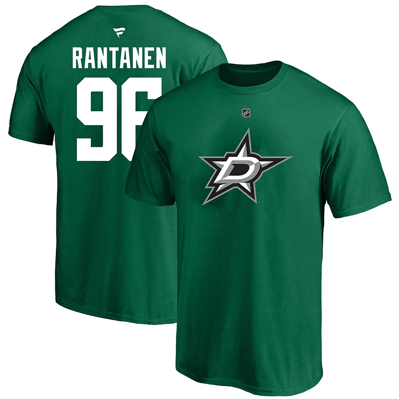 T-shirt Fanatics Mikko Rantanen Kelly Green Dallas Stars Big & Tall avec nom et numéro pour hommes