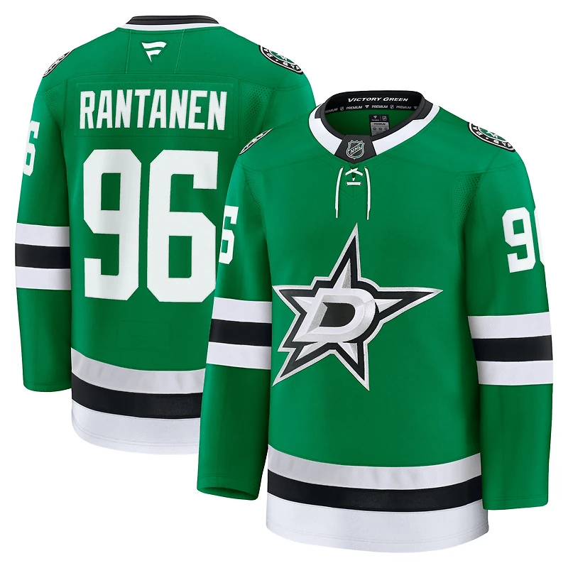 Fanatics pour hommes Mikko Rantanen Kelly Green Dallas Stars Domicile Premium - Maillot