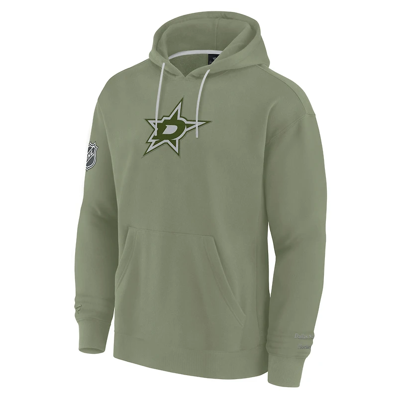 Men's Fanatics Olive Dallas Stars Elements Pace Pullover Hoodie