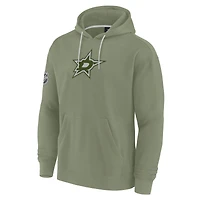 Men's Fanatics Olive Dallas Stars Elements Pace Pullover Hoodie