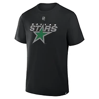 T-shirt authentique Fanatics Tyler Seguin Dallas Stars noir avec nom et numéro superposés