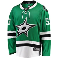 Fanatics pour hommes Wyatt Johnston Kelly vert Dallas Stars maillot de joueur échappé à domicile