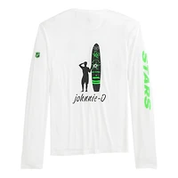 T-shirt à manches longues Adam Dallas Stars blanc Johnnie-O pour homme