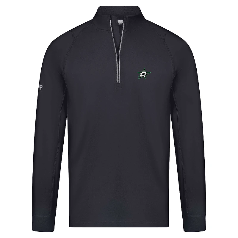 Pull-over noir à col raglan et fermeture éclair quart de tour Dallas Stars Theory Insignia Core pour homme Levelwear
